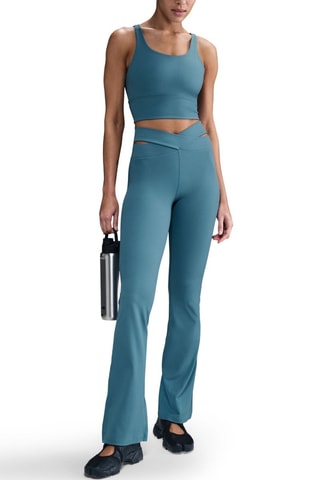 Legging taille haute Nike Zenvy Cutout - Bleu canard