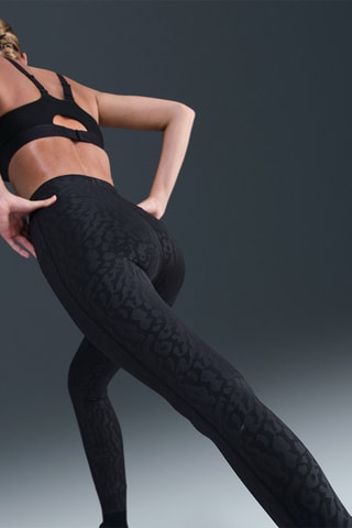 Legging taille haute W NK DF UNVRSA HR 7/8 EMB - Noir