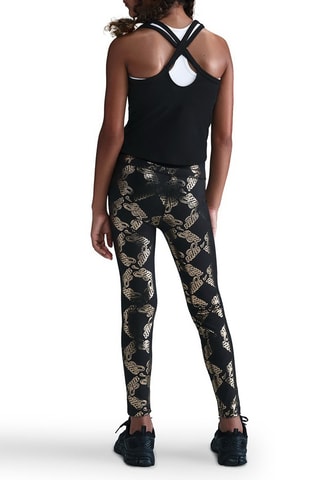 Legging taille haute One - Noir et doré