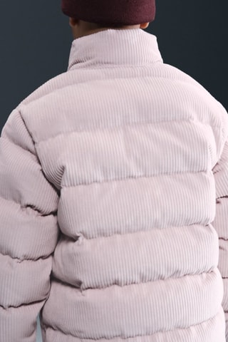 Doudoune en velours All Day Play - Mauve et blanc