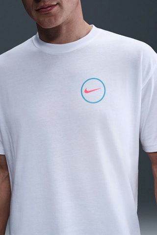 T-shirt ample de basketball Max90 - Blanc et ciel
