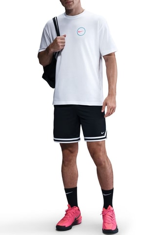 T-shirt ample de basketball Max90 - Blanc et ciel