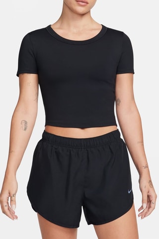 T-shirt cropped d'entraînement Nike One Fitted - Noir