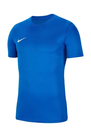 T-shirt slim de football Park - Bleu roi et blanc