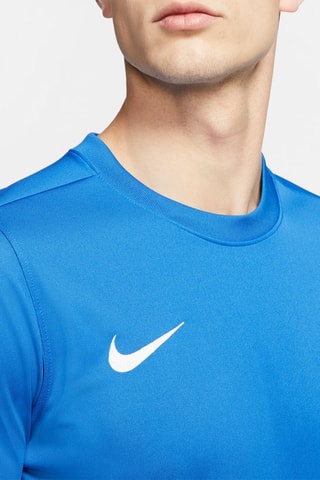 T-shirt slim de football Park - Bleu roi et blanc