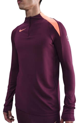 T-shirt slim d'entraînement Strike - Bordeaux et orange