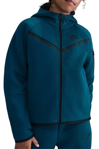 Sweat à capuche Tech - Bleu canard