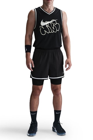 Short de basketball 2-en-1 ADN - Noir