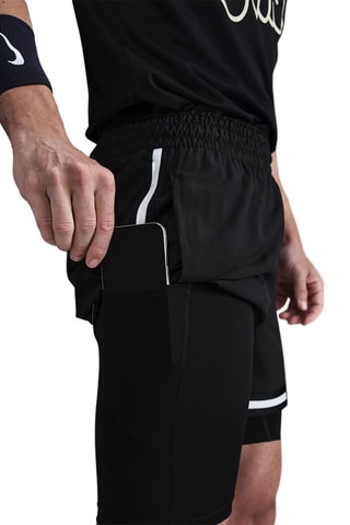 Short de basketball 2-en-1 ADN - Noir