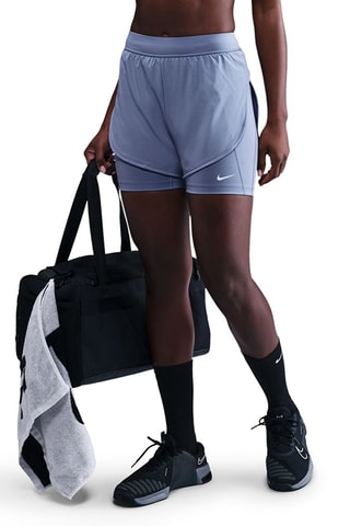 Short 2-en-1 taille haute Nike Universa - Ciel