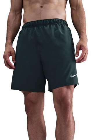 Short 2 en 1 de running Challenger - Verde oscuro