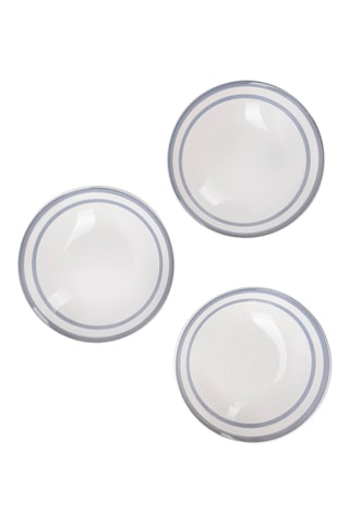 3 assiettes à dessert en porcelaine - 20 cm