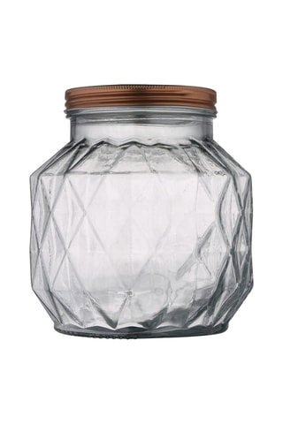 Bocal en verre borosilicate avec couvercle en acier inoxydable - 2,2 l