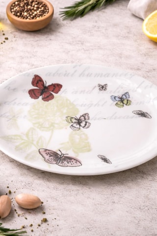 Plat de service en grès - 30,5 x 24 x 1,8 cm