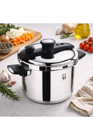Cocotte-minute en acier inoxydable - 22 cm - 6 l
