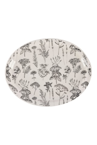 Plat de service en grès - 30,5 x 24 x 1,8 cm