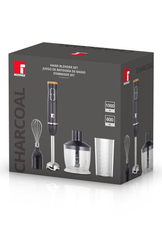 Mixeur plongeant en acier inoxydable - 1000 W - Noir