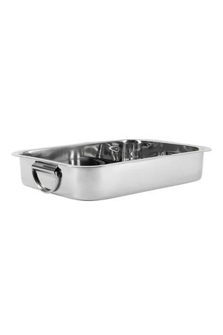 Plateau à lasagnes en acier inoxydable - 37 x 26,5 x 6,3 cm