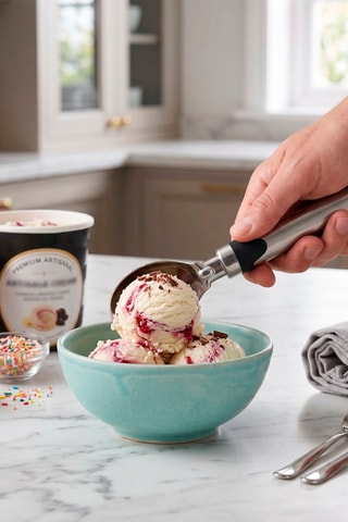 Cuillère à glace en acier inoxydable