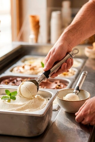 Cuillère à glace en acier inoxydable