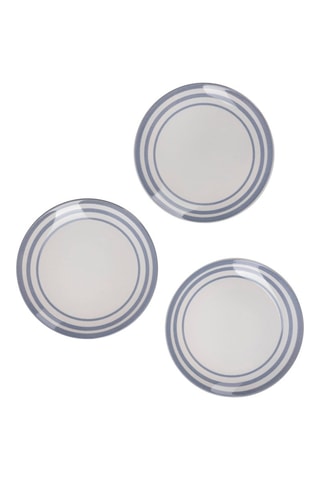 3 assiettes à dessert en porcelaine - 19 cm