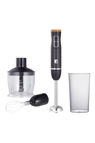 Mixeur plongeant multifonctions en acier inoxydable Olivar - 1000 W - 2 vitesses - Gris, argenté et beige