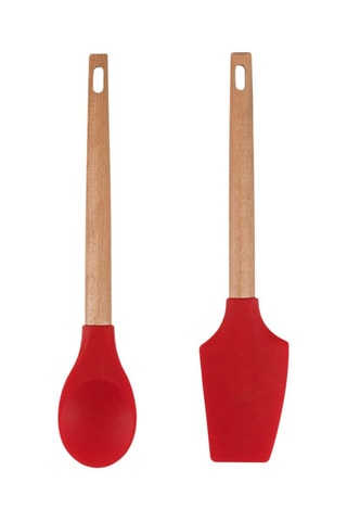 2 ustensiles en bois et silicone