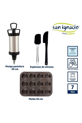 Set de pâtisserie en silicone et acier inoxydable