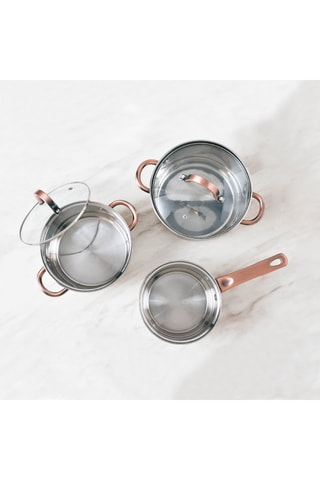 2 faitouts et 1 casserole en acier inoxydable