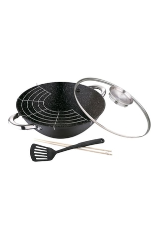 Wok revêtement marbre - 28 cm - 3,6 l