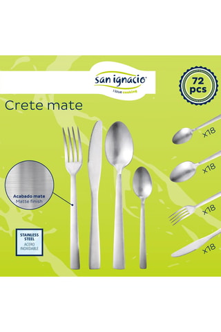 Ménagère en acier inoxydable - 72 pièces