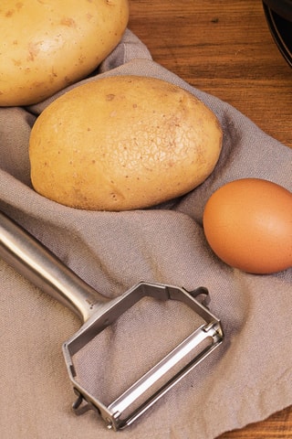 Ciseaux de cuisine et éplucheur en acier inoxydable
