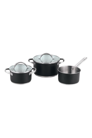 2 Roestvrijstalen Kookpannen en 1 Steelpan 16/20/24 cm