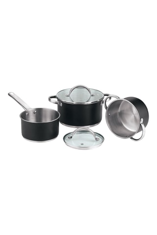 2 Roestvrijstalen Kookpannen en 1 Steelpan 16/20/24 cm
