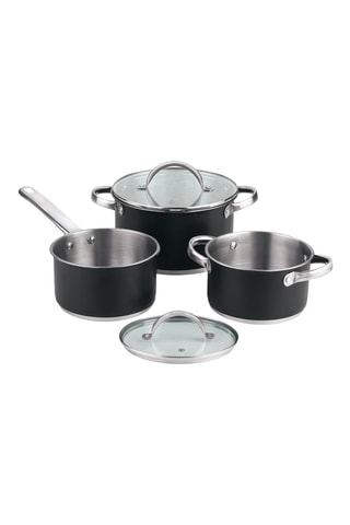 2 Roestvrijstalen Kookpannen en 1 Steelpan 16/20/24 cm