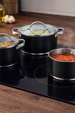 2 Roestvrijstalen Kookpannen en 1 Steelpan 16/20/24 cm