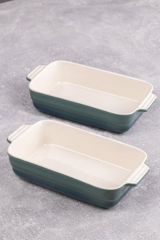 2 aardewerk ovenschalen 30,9 x 18,8 x 4,9 / 38 x 21 x 6,9 cm