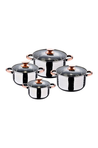 4 Roestvrijstalen Kookpannen 16, 20 en 24 cm