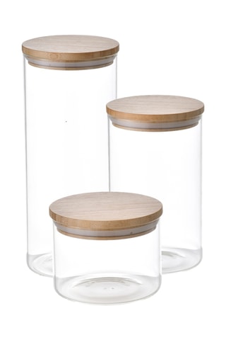 3 Borosilicaatglazen Vershoudbakjes - 600 ml t/m 2,1 l