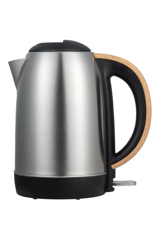 Roestvrijstalen Waterkoker - 1,7 l - 2200 W - Grijs, bruin en zwart