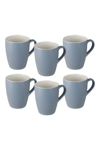 6 Porseleinen Mokken - 340 ml