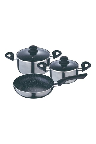 2 Steelpannen en 1 Koekenpan