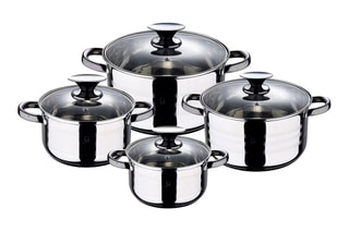 4 Roestvrijstalen Kookpannen 16, 20 en 24 cm