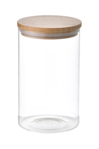 9 barattoli in vetro borosilicato, bambù e silicone - 60 cl a 2,1 l