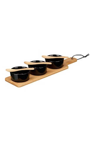 Keramisch en Bamboe Servies - 7-delig