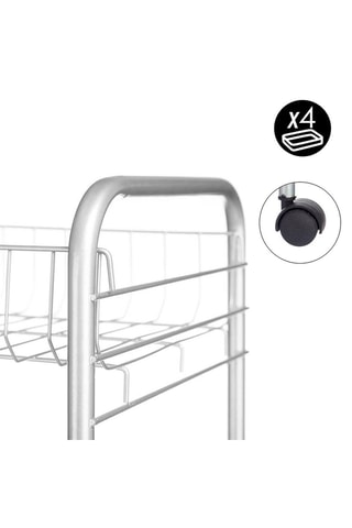 Roltafel - 4 Manden - Zilverkleurig