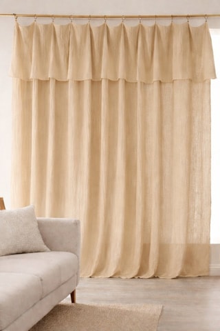 Rideau en gaze de coton - Beige - 180 x 300 cm