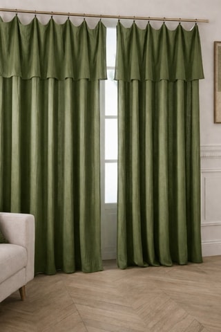 Rideau en gaze de coton - Vert - 180 x 300 cm