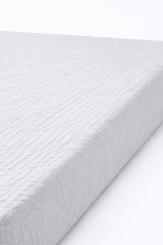 2 draps-housses en gaze de coton - Blanc et gris clair