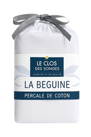 2 taies d'oreiller en percale de coton 80 fils/cm² La Beguine - Blanc